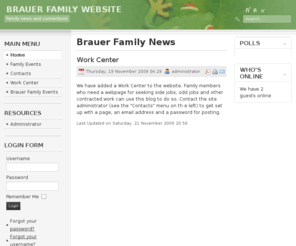 brauers.org: Brauer Family News
Joomla! - the dynamic portal engine and content management system