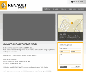 experta-renault.hr: Experta Renault servis – servis zadar, renault zadar, servis auto
Experta Renault servis bavi se popravkom održavanjem vozila kao ovlašteni Renault servis. Tvrtka sa visko stručnim kadrom Renault Zadar.