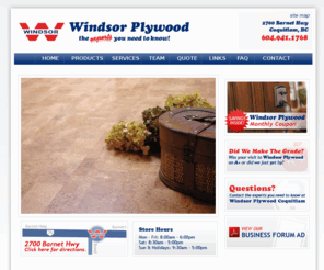 windsor-plywood.com: Coquitlam Building Supplies |  Windsor Plywood | Coquitlam, BC
Doors, Floors, Plywood, Lumber and more at Windsor Plywood Coquitlam | 2700 Barnet Hwy | 604.941.1768