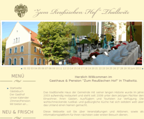gasthaus-thallwitz.de: Gasthaus Thallwitz - Reußischer Hof - Startseite
Gasthaus Thallwitz ein Haus mit Tradition im rustikalen Stil.