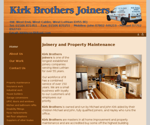 kirkbrothers.co.uk: Kirk Brothers Joiners Livingston West Calder
Established quality commercial, industrial, domestic and local authority joiners serving Livingston, West Calder, and West Lothian