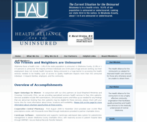 hauonline.org: Health Alliance for the Uninsured, Oklahoma City, Oklahoma
The Health Alliance for the Uninsured works with free or charitable health clinics to improve access to health care through collaboration and coordination of existing and new resources.