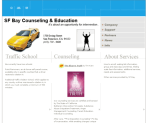 sfbaytvscounseling.com: S.F. Bay Counseling and Education
traffic school, sfbaytvs, Provide traffic school classes, family counseling and drug counseling