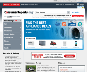 consumersreportauto.com: Consumer Reports: Expert product reviews and product Ratings from our test labs
Product reviews and Ratings on cars, appliances, electronics and more from Consumer Reports.