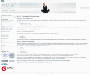 gunther-wolf.de: WOLF Managementberatung. Strategie- und Zielberatung. | WOLF Managementberatung
WOLF Managementberatung, Strategie- und Zielberatung ist die führende Unternehmensberatung für Wertschaffung, Performance Management, Strategie, variable Vergütung, Führung, Motivation, Zielvereinbarung. 