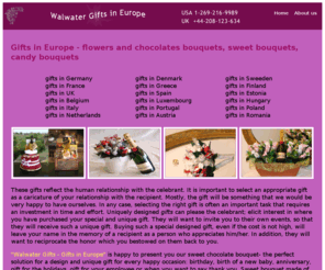 hisa-daril.com: Gifts in Europe - flowers and chocolates bouquets, sweet bouquets, candy bouquets
Walwater Gifts in Europe is happy to present you our sweet chocolate bouquet- the perfect solution for a design and unique gift for every happy occasion .