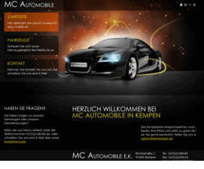 mcautomobile.net: MC Automobile M.Chaloub, Kempen, Gebrauchtwagen, Fahrzeugexporte
MC Automobile in Kempen - Der kompetente Ansprechpartner rund um Gebrauchtwagen und Fahrzeugexporte.