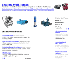 shallowwellpumps.net: Shallow Well Pump
You can find all the best reviews and guides on shallow well pumps and accessories as well as articles at this website.