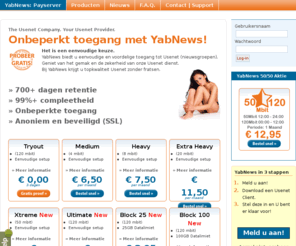 yabnews.com: Yabnews Home
Yabnews! Uw usenetprovider