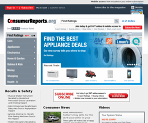 consumerreportstoppicks.org: Consumer Reports: Expert product reviews and product Ratings from our test labs
Product reviews and Ratings on cars, appliances, electronics and more from Consumer Reports.