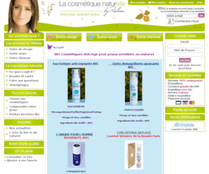 la-cosmetique-verte.com: Cosmetique By RAHMA,  soins naturels et biologique
Retrouvez les produits de soins et beauté bio et naturels proposés par la boutique cosmétique by Rahma à lorigine de la naissance de cette gamme de soins naturels et biologiques.