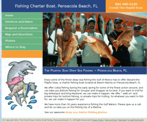 Pensacola Deep  Fishing on Pensacola Deep Sea Fishing Charter Boat   The Playful Seas   Pensacola