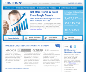 fruitiononline.net: SEO Services Company | FRUITION® Internet Marketing Services
SEO services firm FRUITION® manages over $40 million in search results per month for top SEO clients. Organic SEO services for large and small businesses.