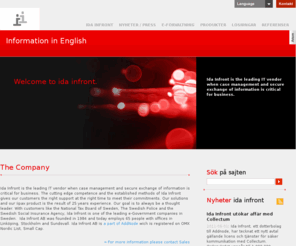 iipax.info: Ida Infront  |  Discover Simplicity
Ida Infront utvecklar produkter och bygger systemlösningar för komplexa och informationsintensiva verksamheter. Vi använder vårt ramverk iipax som är en egenutvecklad produkt med avancerade funktioner för informationshantering.