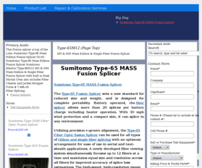 type-65.com: Sumitomo Type-65 MASS Fusion Splicer
Sumitomo Type-65 Fiber Optic Fusion Splicer