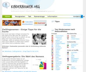 kindernamen.org: Die beliebtesten Kindernamen aus aller Welt - kindernamen.org
kindernamen.org - Kindernamen und ihre Bedeutung sowie aktuelle Neuigkeiten. Internationale, ausgefallene und häufige Vor- und Babynamen.