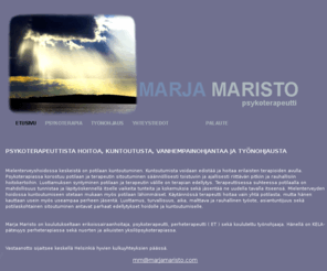 marjamaristo.com: Marja Maristo - psykoterapeutti
