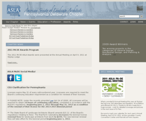 paasla.org: Pennsylvania / Delaware Chapter of the ASLA - Home
PA/DE Chapter ASLA