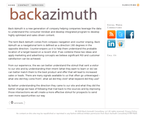 back-azimuth.com: Back Azimuth Consulting
Helping you reach your optimal customer.