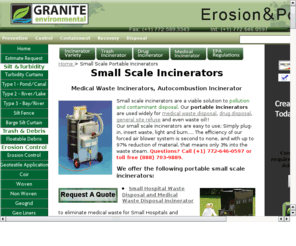 medical-waste-incinerators.com: Small Scale Incinerators, Portable Incinerator, Medical Waste Incineration
Small scale incinerators for clean, EPA compliant destruction of trash, medical and oily waste. Portable barrel burner technology.