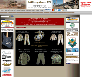 militarygearhq.com: Military Gear HQ - Military Surplus, BDU's, Combat Fatigues, USMC MARPAT, Vietnam
Military surplus from the Army Navy Marines. USMC MARPAT MCCUU digital camouflage uniforms. Official government issue gear, uniforms and clothing.