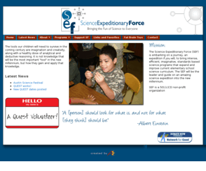 scienceforce.org: Science Expeditionary Force
Science Expeditionary Force - Bringing the Fun of Science to Everyone