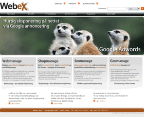 vitabiosa.co.uk: Webdesign, CMS, søgemaskineoptimering samt shopløsninger til dansk erhverv - Webex
Webex tilbyder stilrent webdesign, cms systemer, shopløsninger, søgemaskineoptimering samt webhosting