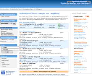 wohnungenerlangen.com: Wohnungen Erlangen - kostenlose Wohnungsanzeigen inserieren
Auf unserem Portal finden Sie schicke Wohnungen und interessante Mietgesuche für Erlangen. Inserieren Sie kostenlos Ihre Anzeige.