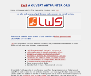 artpainter.org: LWS - Le nom de domaine artpainter.org a été réservé par lws.fr
LWS, enregistrement de nom de domaine, lws a reserve le domaine $domaine et s