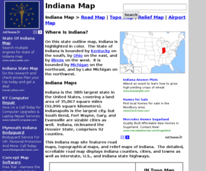 indiana-map.org: Indiana Map - State Maps of Indiana
This Indiana map website features free road maps, topographical maps, relief maps and regional printable maps of Indiana.