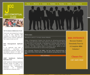 jccmba.com: Jeet JCC Concept classes
Jeet Concept Classes for MBA, Cat has been Started From 5 April 2010 Since then Various 200 students preparing for CAT & MAT.