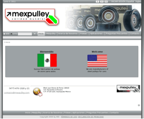 mexpulley.com: Poleas para automoviles
Somos fabricantes de poleas automotrices. fabricamos poleas de acero, con Calidad Mundial, para todas las marcas de vehiculos.