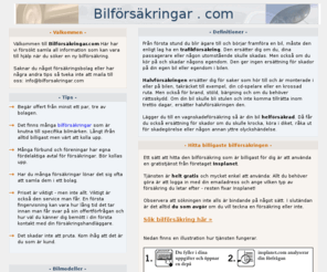 bilforsakring.biz: Bilförsäkringar .com - Allt om din bilförsäkring
Här hittar du all information om bilförsäkringar.