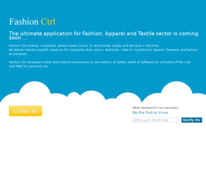 fashionctrl.com: Collaborative Product Lifecycle Management - Fashion Ctrl
PLM software solutions and enterprise cloud computing (Product Lifecycle Management) is a complete product life cycle management solution for fashion and apparel industry from Fashion Ctrl. You can streamline your entire production processes; connect and involve all global offices and departments, including design, merchandising, planning, production and procurement.