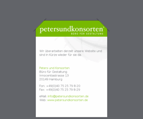 petersundkonsorten.de: Peters und Konsorten | Büro für Gestaltung |  49(0)40-75 25 79 8-20 | Graphikdesign für Internet und Print
PETERS UND KONSORTEN | BÜRO FÜR GESTALTUNG | HAMBURG: Webdesign und -programmierung | Printdesign | Corporate Design | iPhone App