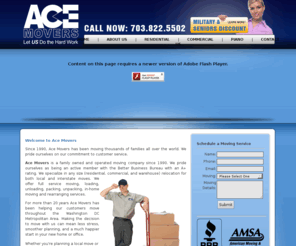 acemoversinc.com: Ace Movers | Residential movers, Local Mover, VA, MD, DC
For more than 20 years Ace Movers has been helping our customers move throughout the Washington DC Metropolitan Area.