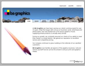bagraphics.com: BA Graphics - Helping to build your Printing, Promotion and Screen Printing image
BA Graphics - Helping to build your Printing, Promotion and Screen Printing image