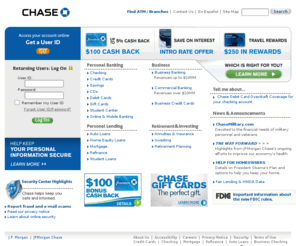 chase.com: CHASE Home: Personal Banking | Personal Lending | Retirement & Investing | Business Banking
Welcome to CHASE, a leading global financial services firm with operations in more than 60 countries. Chase is a leader in investment banking, financial services for consumers, business & commercial.