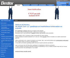 goedkopetuinbroek.com: Goedkope en kwalitatief goede overalls en tuinbroekens koop je bij Tuinbroeken-overalls.nl - Home
Overalls en tuinbroeken specialist van Nederland. Een kwalitatief hoogwaardige tuinbroek of overall met een scherpe prijs. 