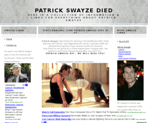 patrickswayzedied.net: Patrick Swayze Died - Dirty Dancing, Ghost & More! - RIP Patrick Swayze
