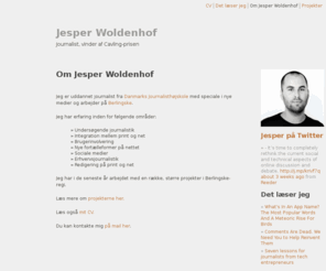 woldenhof.dk: Jesper Woldenhof
Journalist, vinder af Cavling-prisen