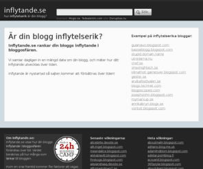 inflytande.se: Inflytande.se - hur inflytelserik är din blogg?
