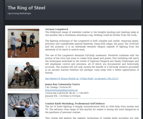 theringofsteel.com: The Ring of Steel: German Longsword and Knife Combat
The Ring of Steel offers workshops in the art of the longsword, knife, rapier, and katana