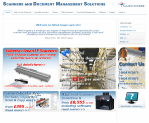 alliedimages.co.uk: Scanners and Document Management Solutions
Offers large format document scanners, flatbed scanners, book scanners and document management control & repository software as well as wide format copying & printing solutions