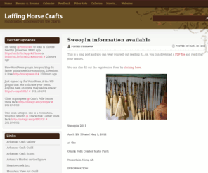 sweep-in.com: SweepIn information availableLaffing Horse Crafts | Laffing Horse Crafts
SweepIn features a lot of broom makers sharing their tips and tricks... read all about it, and sign up to be a part of it by clicking here.