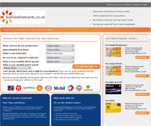 businessfuelcards.co.uk: Business Fuel Cards, Fleet Fuel Cards,  Shell Fuel Card, Keyfuels Card, Texaco Card, Esso Card
European Fuel Cards, Texaco fuel cards, Esso Fuel cards. Find the right Business Fuel Card in 3 easy steps by site network!