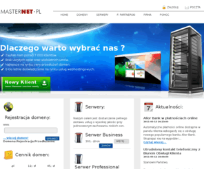 masternet.pl: MasterNET.pl - Hosting, Domeny - Wysoka Jakość za rozsądną cenę.
MasterNET.pl - Hosting, Domeny - Wysoka Jakość za rozsądną cenę, Autorskie rozwiązania, Darmowa pomoc, darmowy test, darmowe domeny, tani hosting, konta www