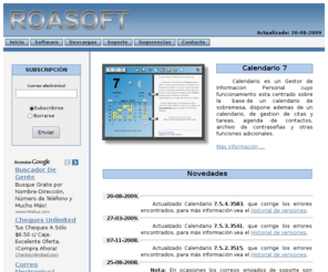 roasoft.com: ROASOFT Software
Aplicaciones de software Freeware y Shareware.