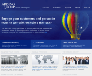 arising.net: The ARISING Group
The ARISING Group is a multi-disciplinary consulting and technology services provider to businesses looking for integrated solutions.