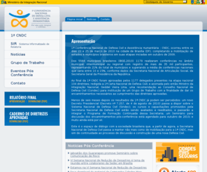 conferenciadefesacivil.org: 1ª Conferência Nacional de Defesa Civil e Assistência Humanitária
  